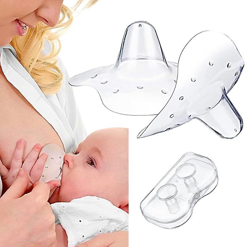 Mmcici 2 PCS Nipple Shields for Nursing Newborn Silicone Nippleshield for Breastfeeding  ,      2 .