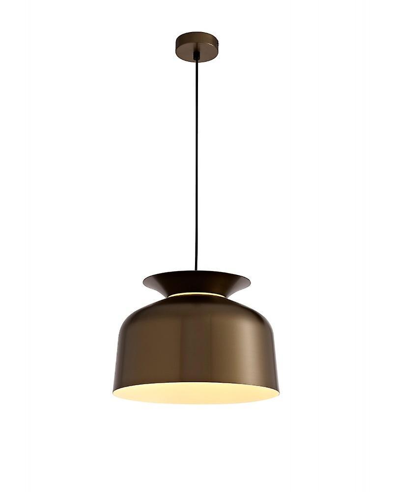 Volani Henry Single Pendant, 1 Light Adjustable E27, Antique Bronze