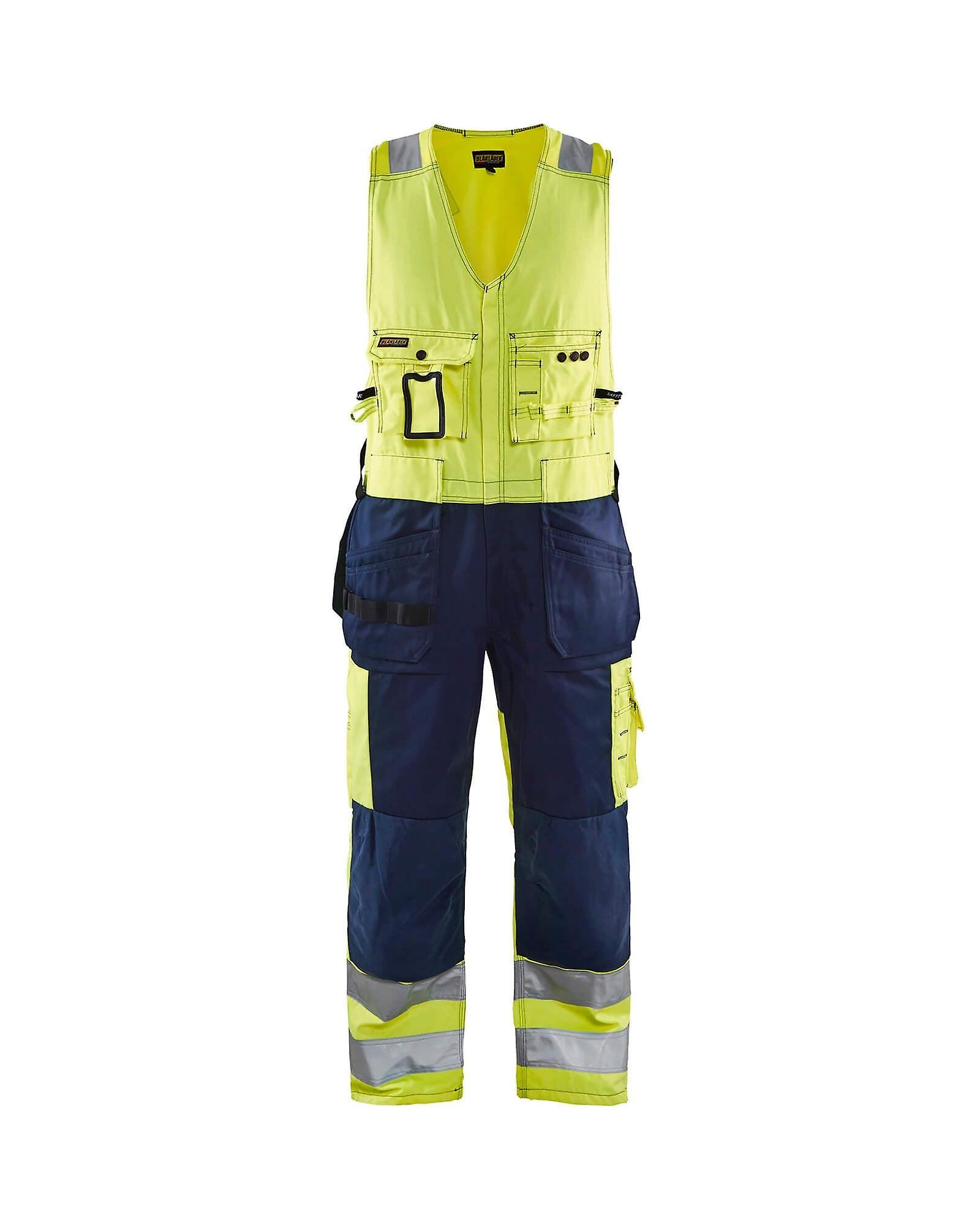 Blaklader 2653 workwear hi-vis overalls - mens (26531804) Yellow/navy blue 37s