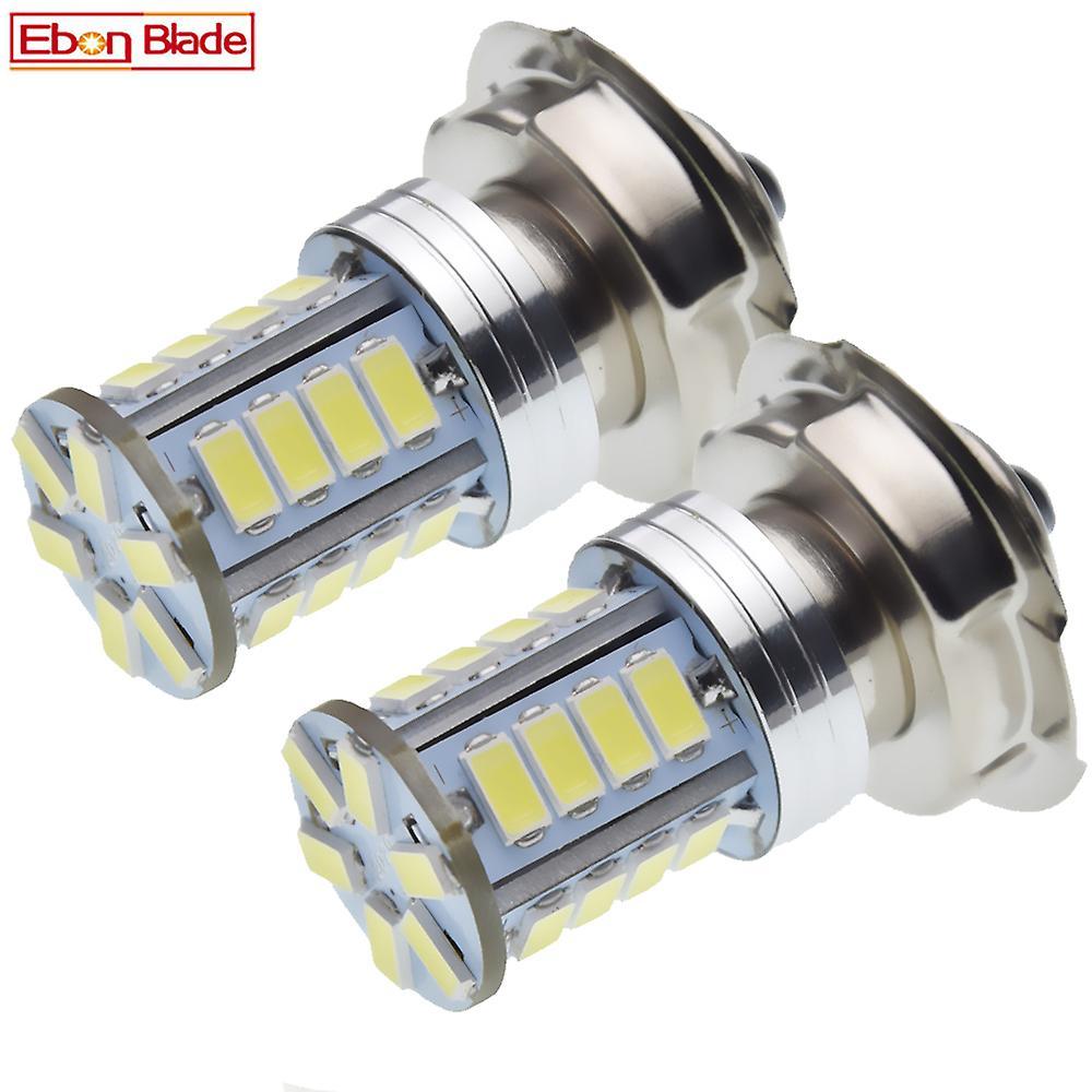 Lighting 2pcs P26s Motorcycle Led Headlight 26smd Scooter Moped Bulb 6v 12v 24v 30v White Light 3.5w Atv Motor Motorbike Head Lamp 6000k 6-30V DC