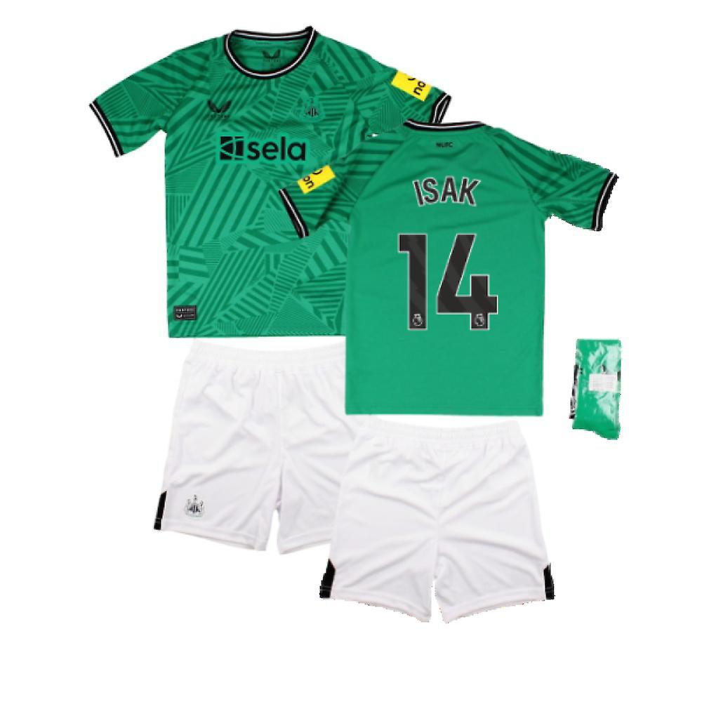 Castore 2023-2024 Newcastle United Away Mini Kit (Isak 14) Green 4-5YR