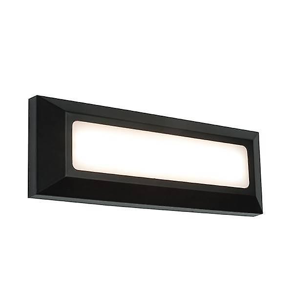 Saxby Lighting Severus Integrated LED 1 Light Outdoor Wall Light Black Abs Plastic, Frosted IP65