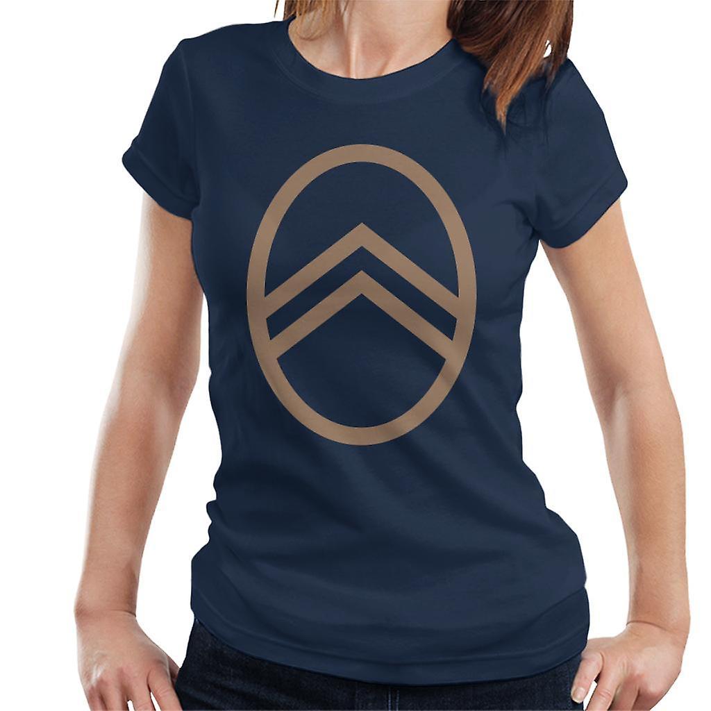 Citro�n Citroen Vintage Badge Logo Women's T-Shirt Navy Blue X-Large