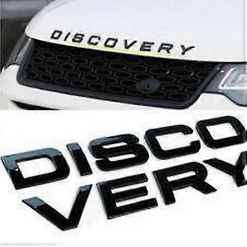 Sichuan Chuanqia Trading Gloss black discovery land rover letters sticker stick on emblem badge for front grill bonnet badge emblem or rear