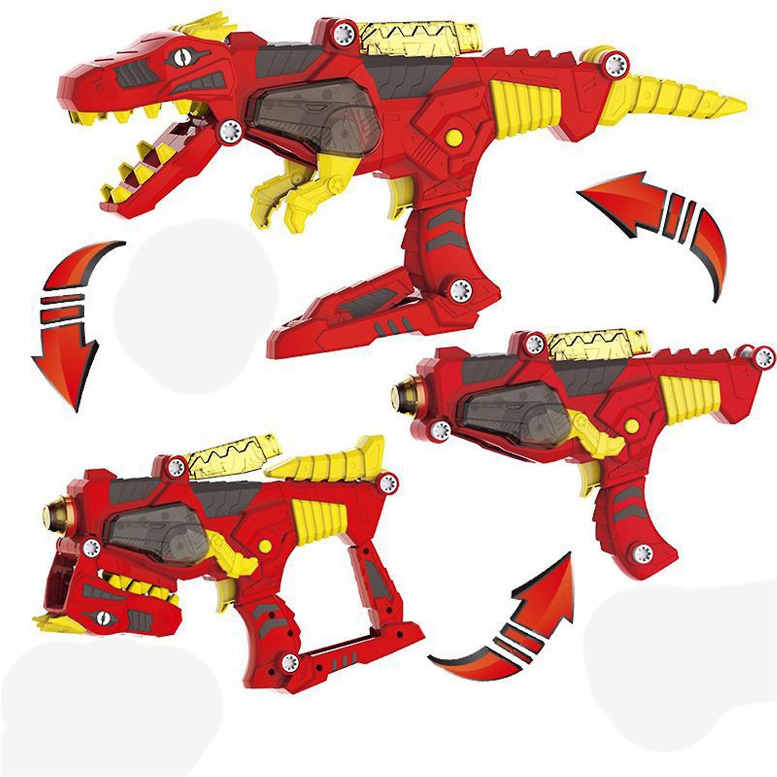 Dandanzhuan Transforming Dinosaur Toy Lights Sound 3 in 1 Charge Morpher Toy A