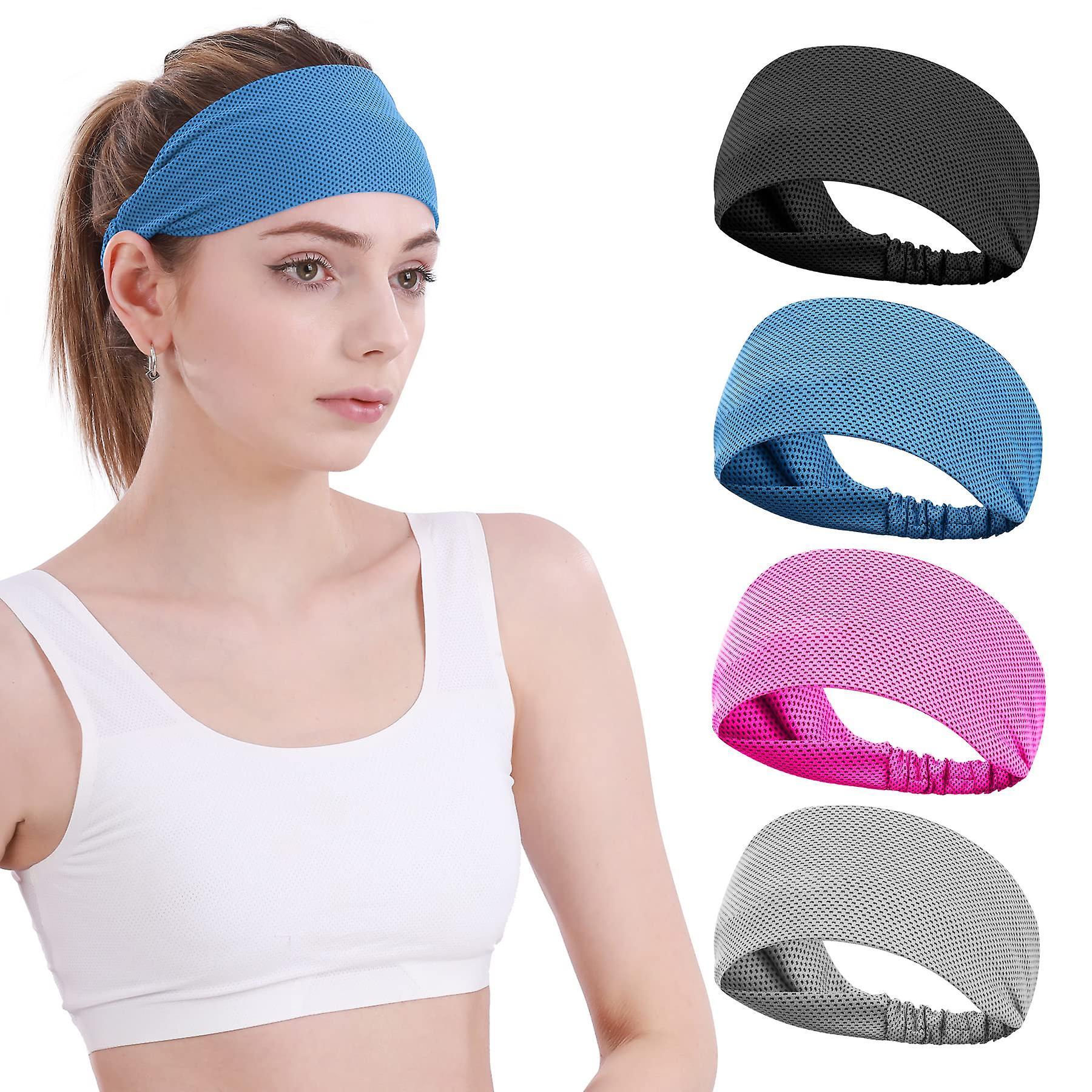 Shindat 4pcs Sweat Bands Headbands,cooling Sweat Wicking Headbands