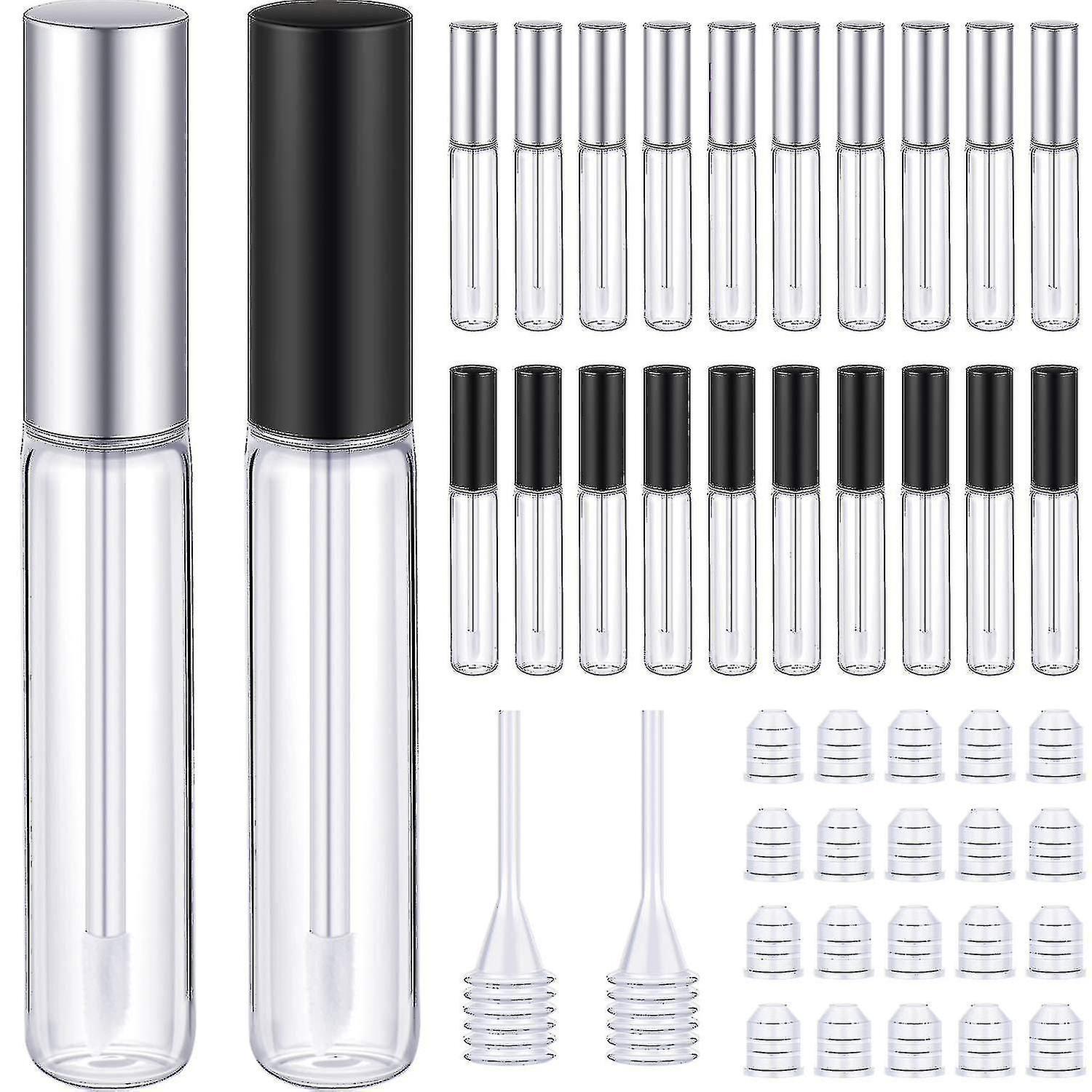 Cytlv Lip Gloss Tubes Empty Lip Gloss Container Clear Silver 20pcs 10ml