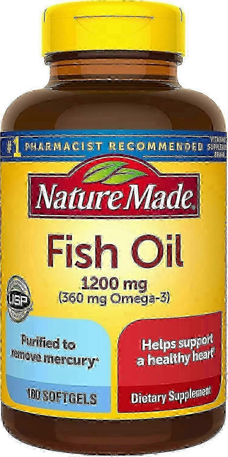 Nature made fish oil 1200 mg, softgels, 100 ea