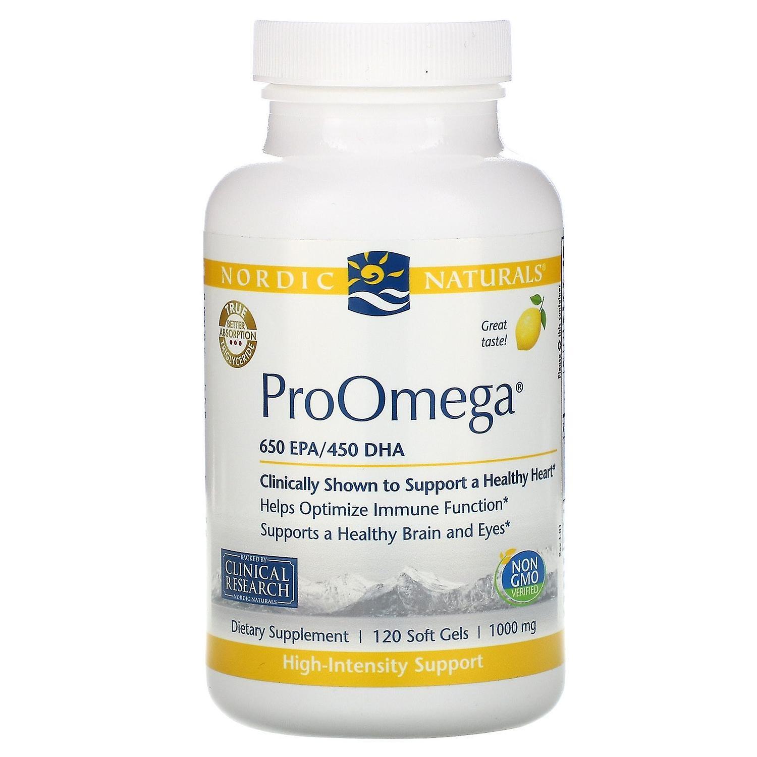 Nordic Naturals, ProOmega, Lemon, 1,000 mg, 120 Soft Gels