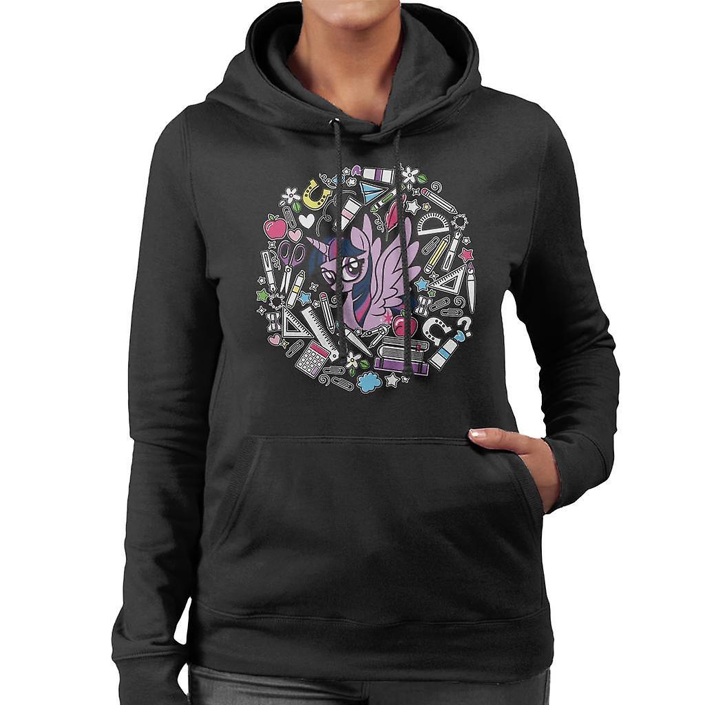 My Little Pony Twilight Sparkle Ready For School Women's Hooded Sweatshirt Black X-Large