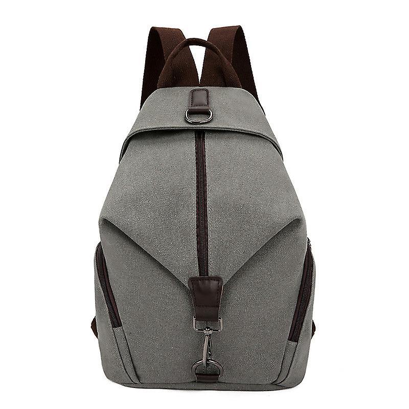 The Brands Market Canvas anti-theft shoulder backpack Light grey