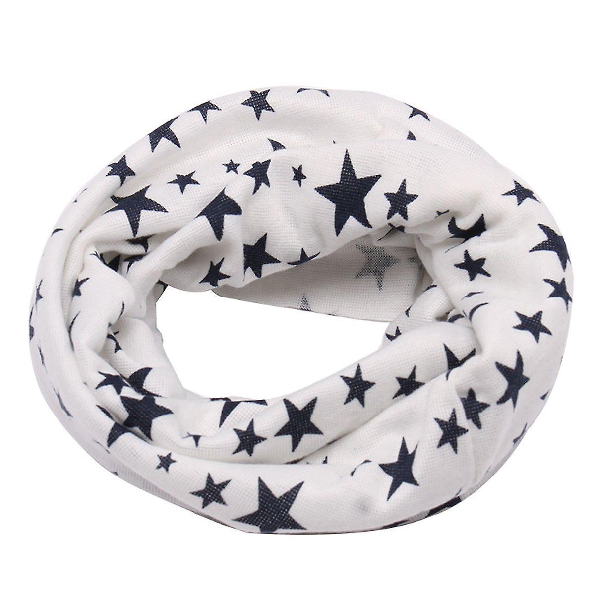 Slowmoose Infant / Winter Warm Neckerchief Stars Print Scarves White