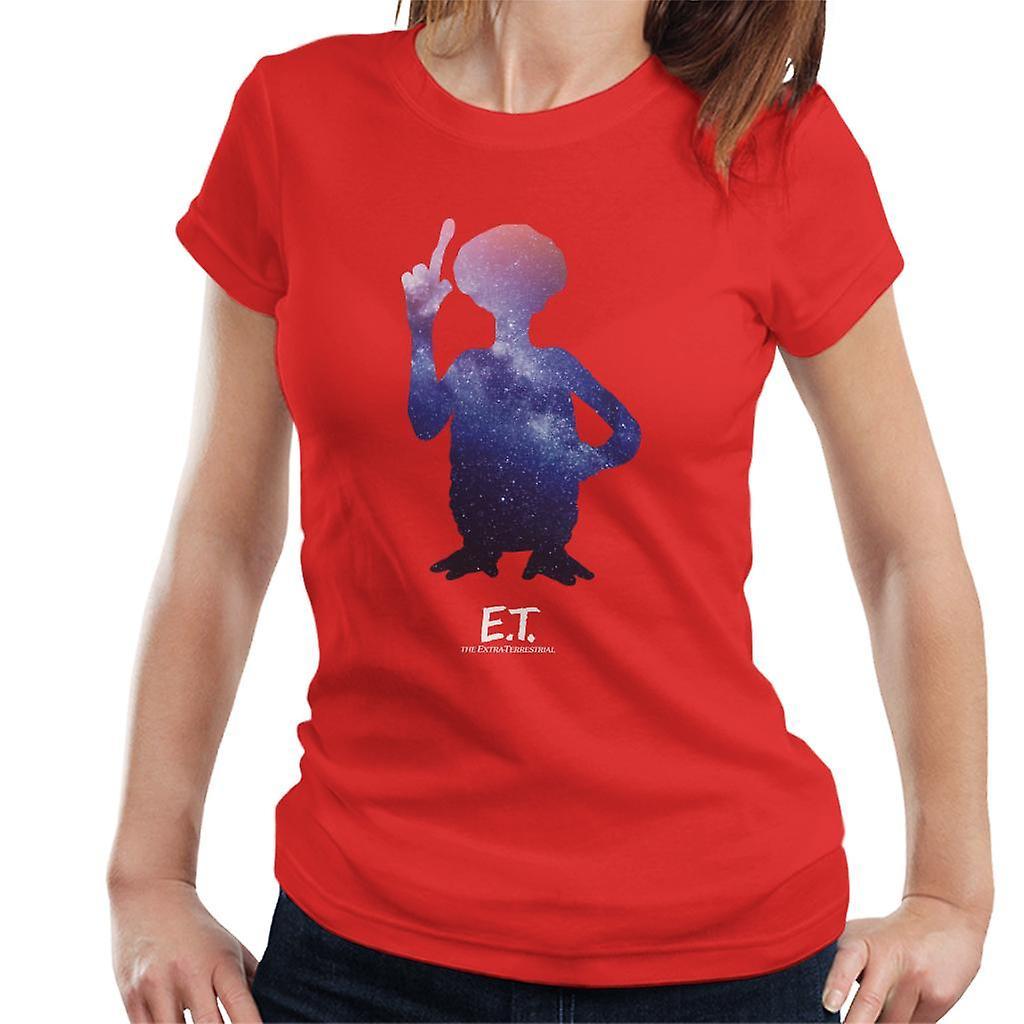 E.T. E.T. Galactic Silhouette Women's T-Shirt Red Medium