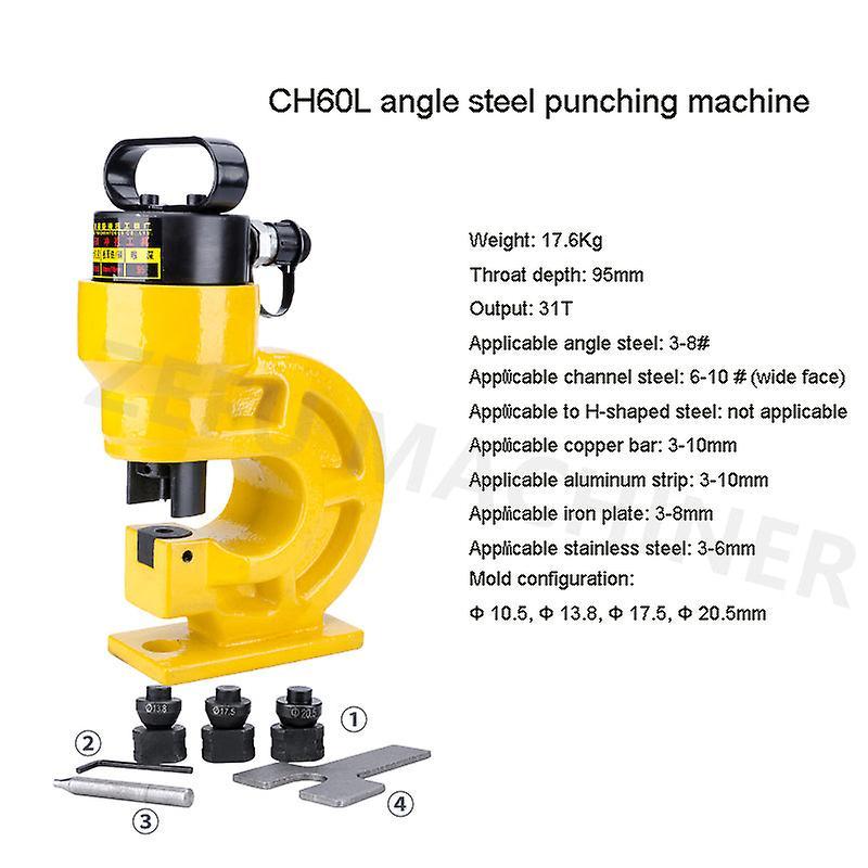 mickcara Ch-60 Tool Punching Hine Hydraulic Hole Puncher Ch60l-angle steel