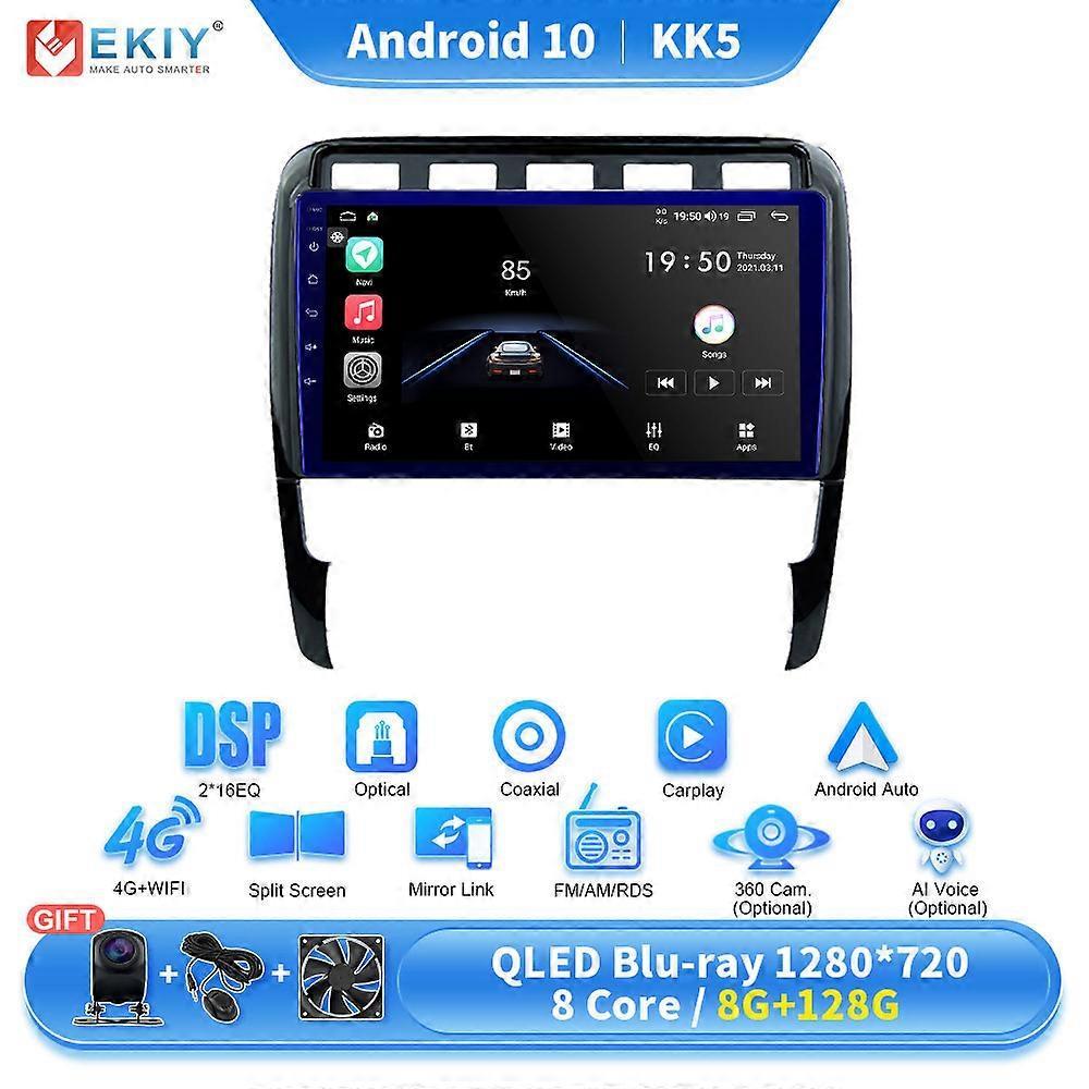 Redkid 8G+128G 2 Din Android 10 Car Radio For Porsche Cayenne 2002 - 2012 Carplay Multimedia Player Navigation GPS Stereo 2din KK5 8G 128G