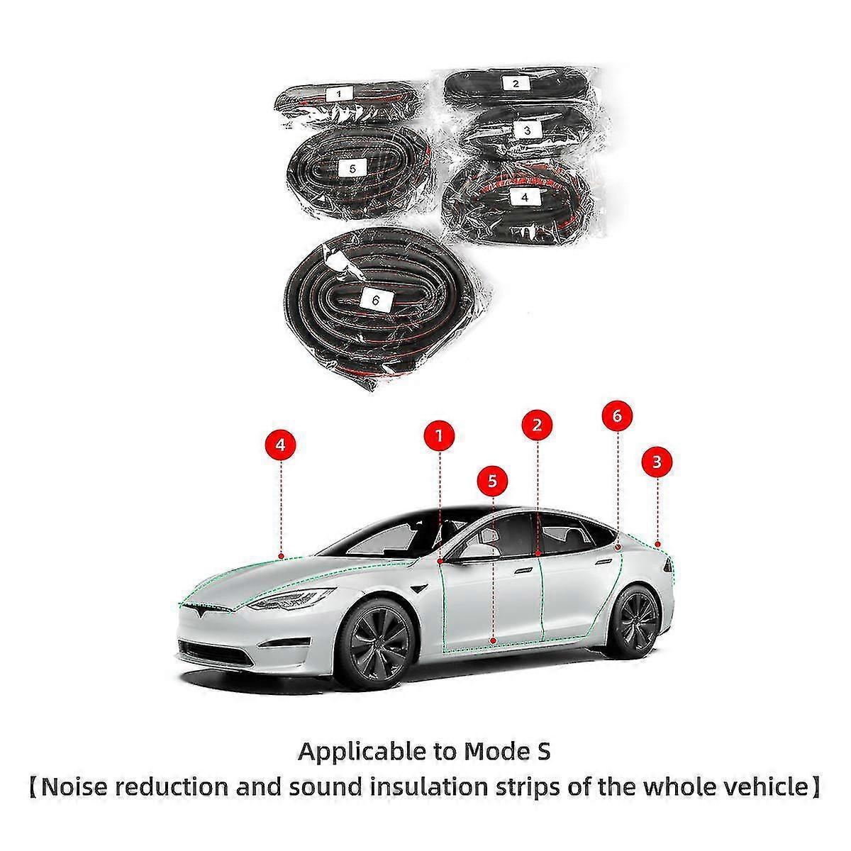 Asiv For Tesla Model 3 Y X S Car Door Seal Strip Kit Soundproof Noise Insulation Weather Strip Sealing 2023 Exterior Accessories Model S