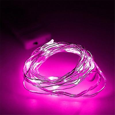 Slowmoose Waterproof, Battery Operated-led String Lights For Outdoor/indoor Decoration Pink 2M 20leds