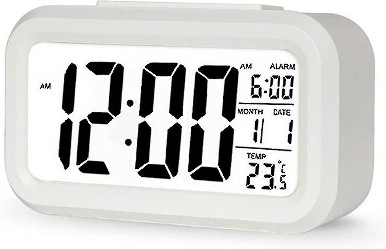 Tianzun Digital Alarm Clock Led Display With Temperature Big Lcd Digit Display Larger Lcd Backlit