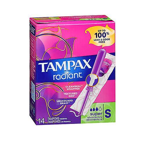 Tampax Radiant Tampons Regular Super, 14 Each (Pack of 1)