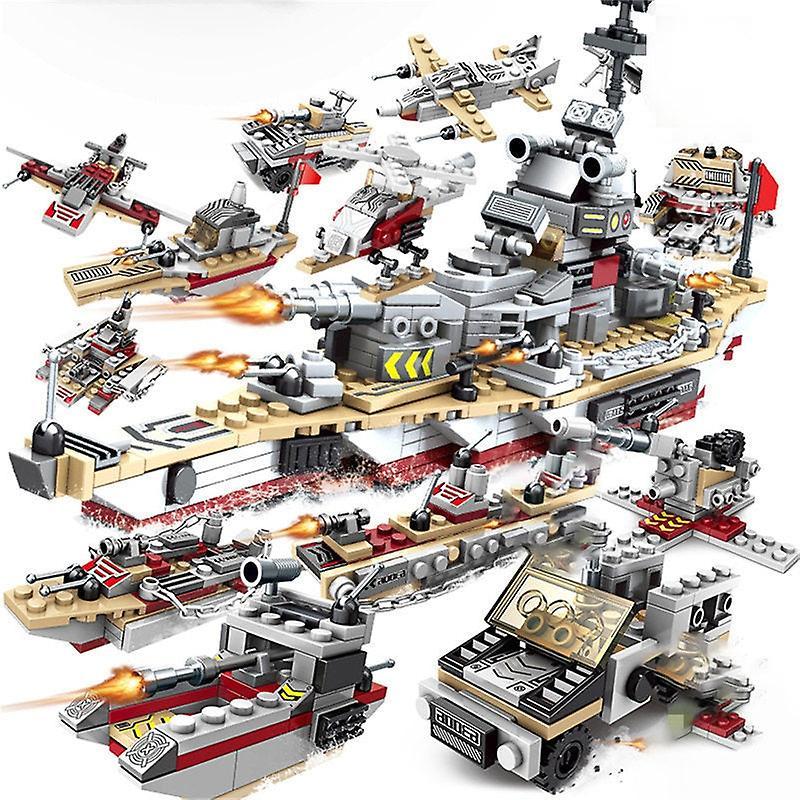 Slowmoose Building Blocks, Military Warship Aircraft - Educational Blocks Soldiers 62006 with box