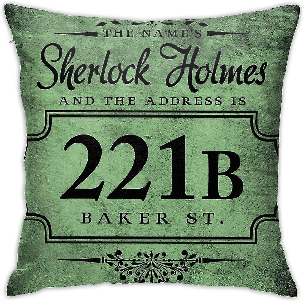 Kerota The Name'S Sherlock Holmes Cushion Throw Pillow Cover Decorative Pillow Case For Sofa Bedroom 45CM*45CM AA-2532 45x45cm