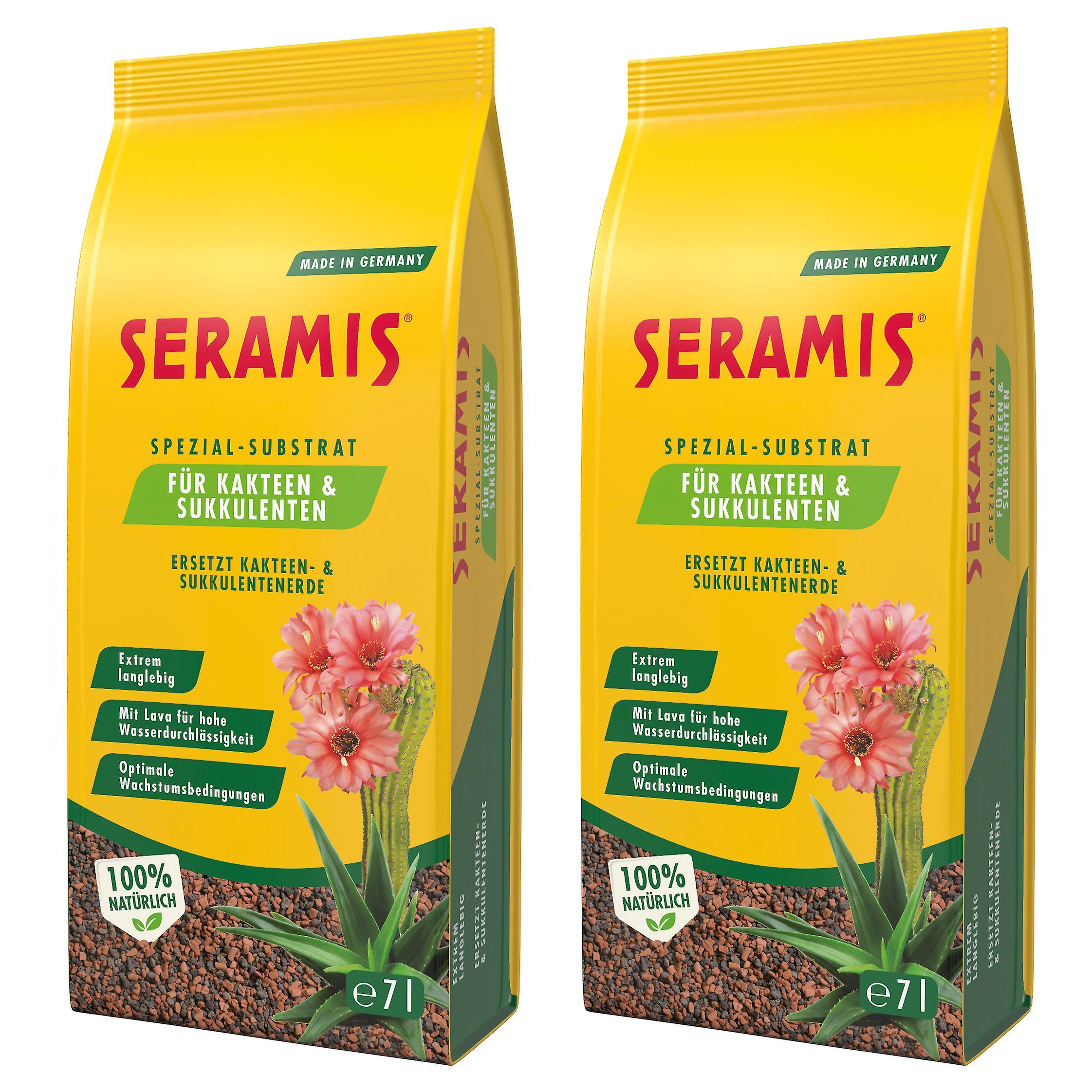 2 x SERAMIS® special substrate for cacti and succulents, 7 litres