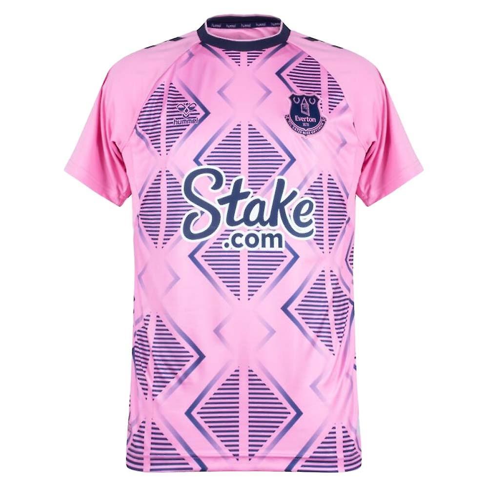 Hummel 2022-2023 Everton Away Shirt Pink XL Adults