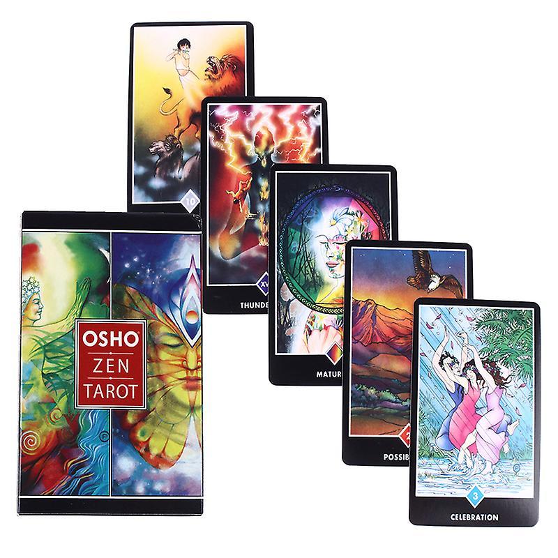 Unbrand Osho Zen Tarot Cards Prophecy Divination Deck Family Party Board Game Beginners Colorful one size