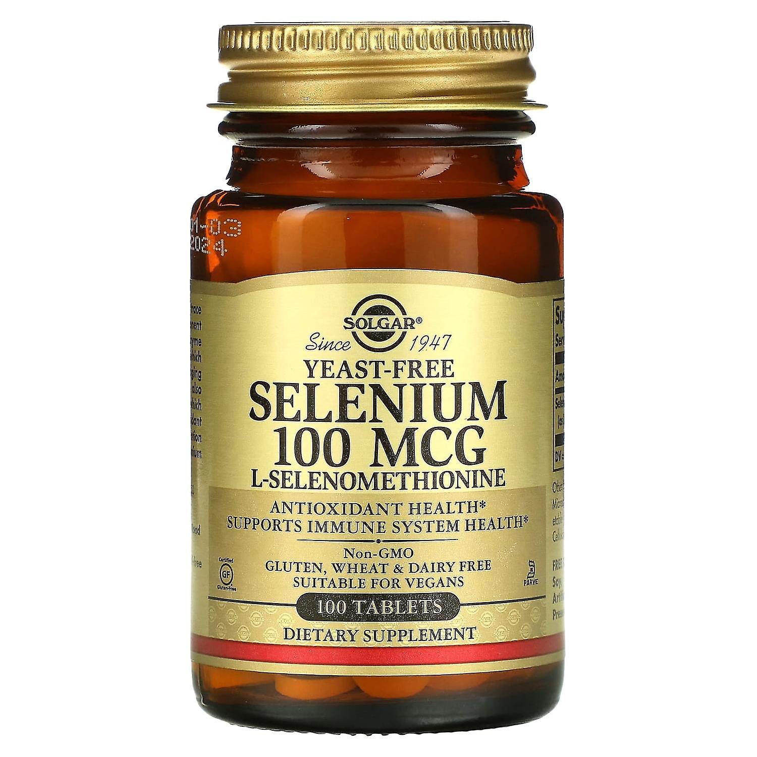 Solgar, Selenium, Yeast-Free, 100 mcg, 100 Tablets