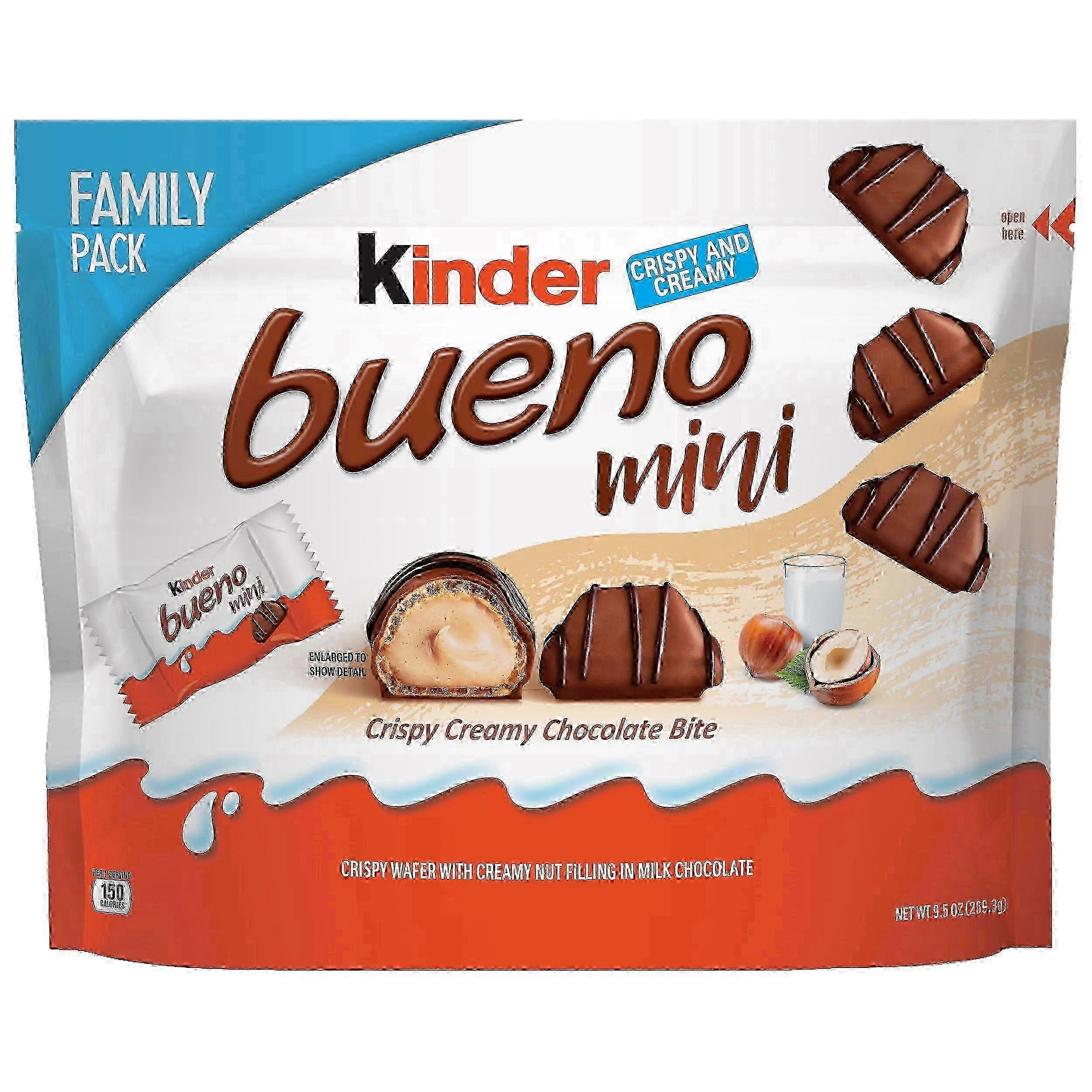 Kinder bueno mini crispy creamy milk chocolate bites, 9.5 oz