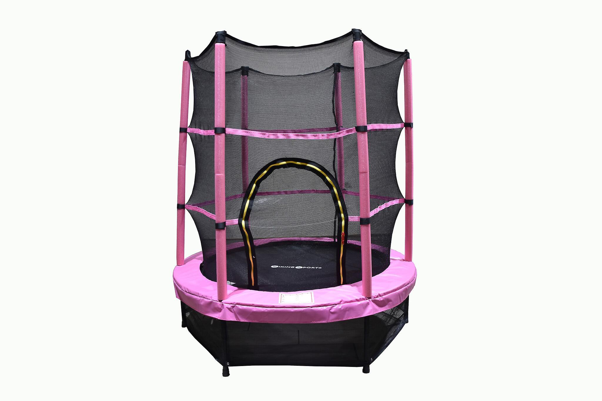 Viking Choice Trampoline - 140 cm - with safety net - pink