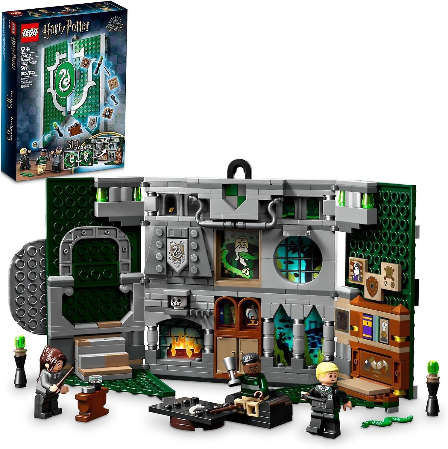 Heyone Harry Potter Slytherin House Banner Building Set 76410 - Hogwarts Castle Common Room Toy or Wall Display, Collectible Harry Potter Gift Idea