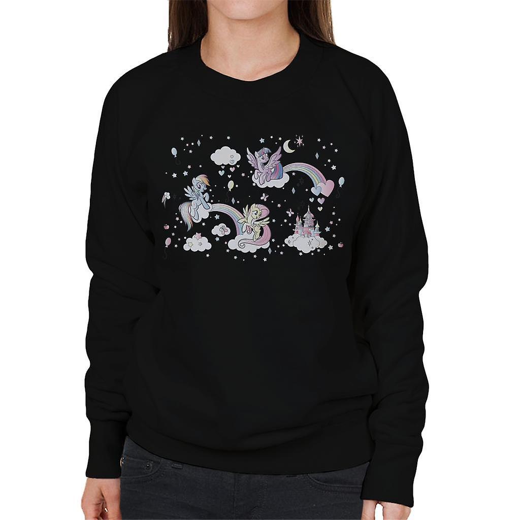 My Little Pony Squad On Fluffy Clouds Women's Sweatshirt Black XX-Large