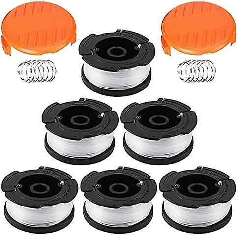 Shindat Replacement Spool For Black+decker Af-100 Grass Trimmer Auto Feed Replacement (6/8 Spools, 2 Hood, 2 Spring) (6pcs)