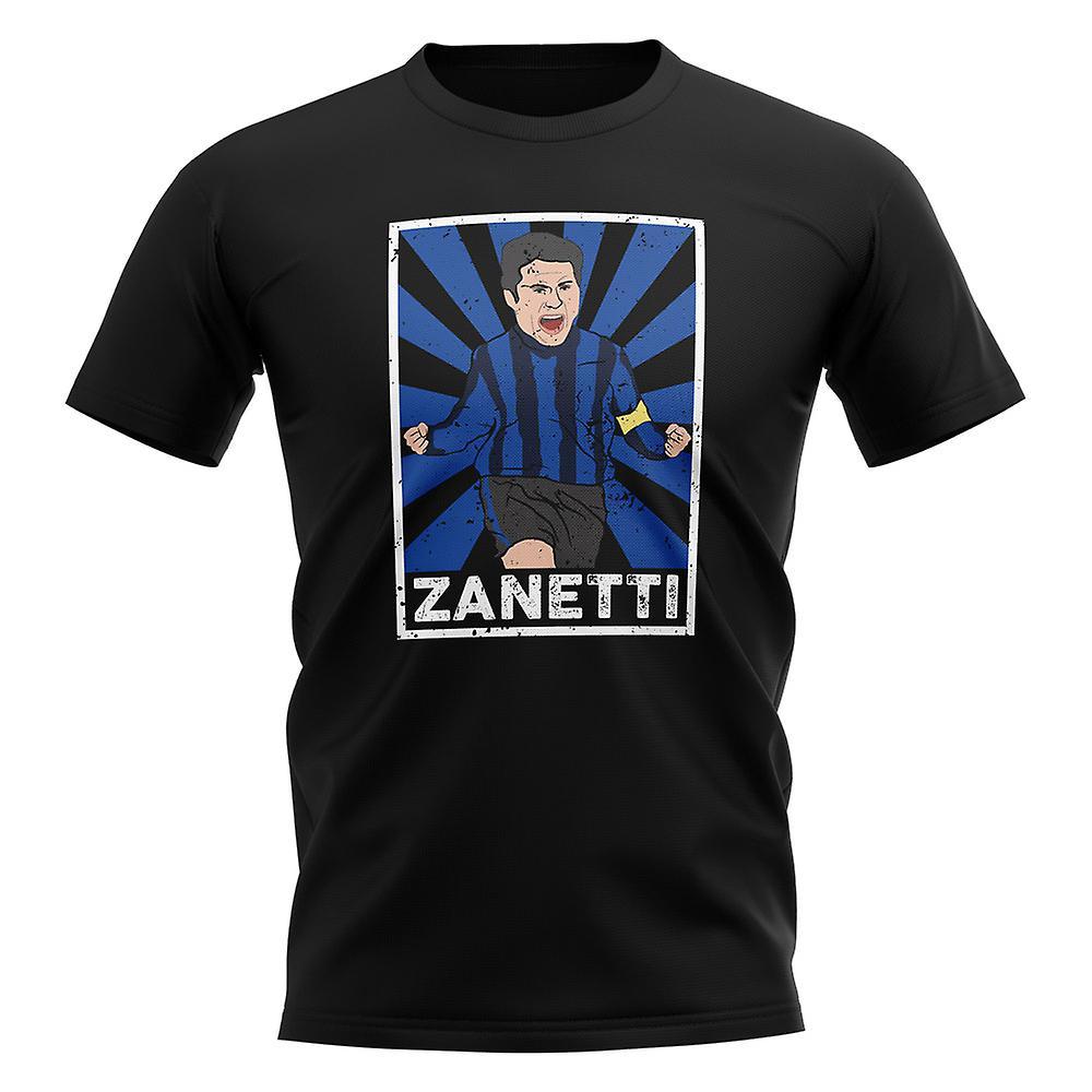 Gildan Javier Zanetti Inter Milan Legend Series T-Shirt (Black) LW