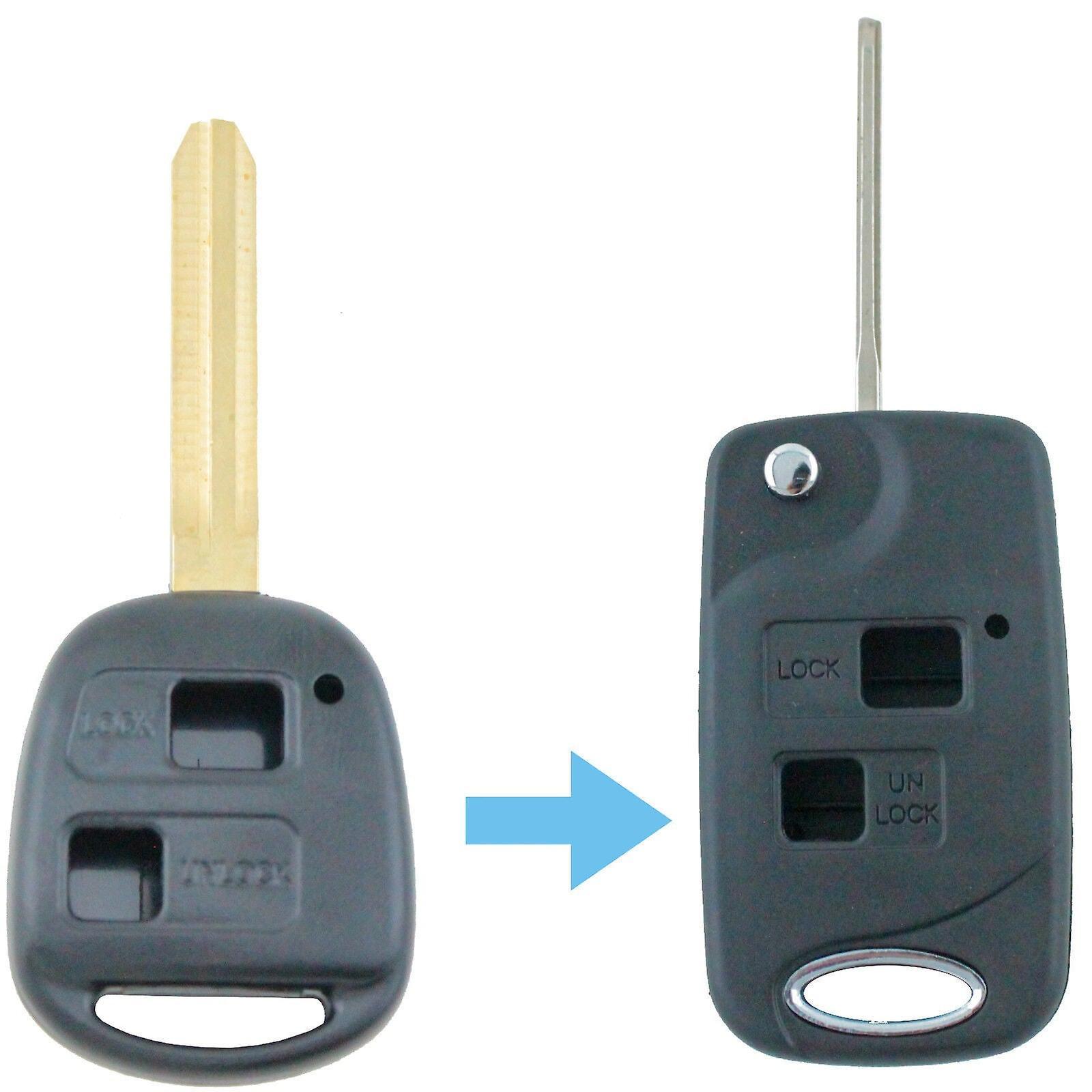 BatteryMate Compatible with toyota prado rav4 corolla remote car flip key blank shell/case