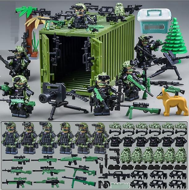 YM Studio New version Military Building Blocks Hummer Carriage Special Police Minions Police Soldiers Boys and Children's Puzzle Assembly Toys