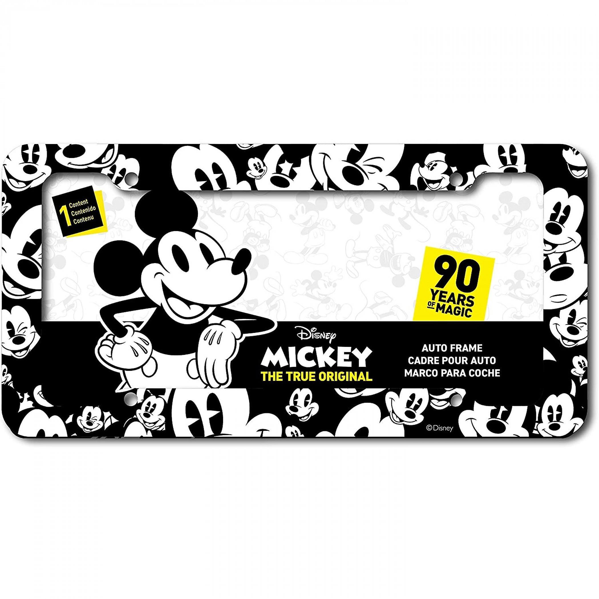 Cartoons Disney Mickey Mouse Faces License Plate Frame Multi-Color