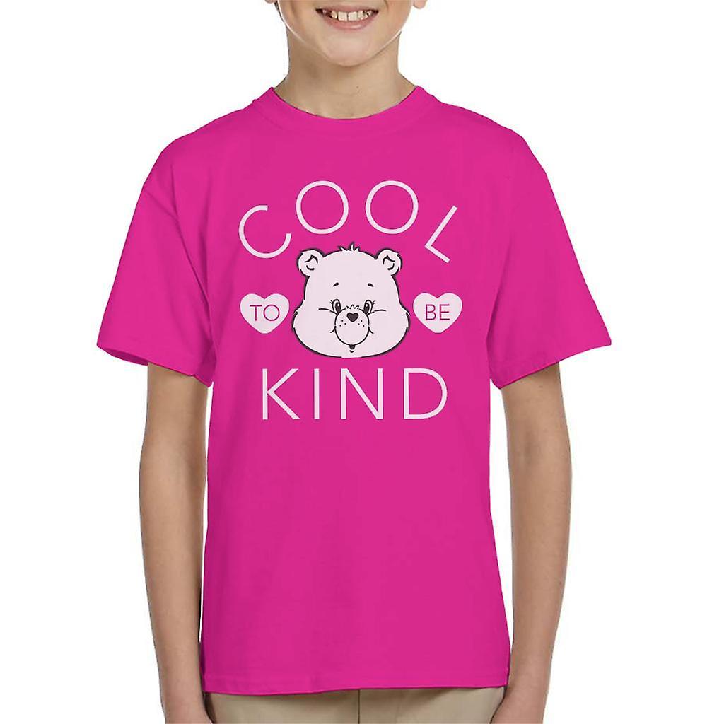 Care Bears Tenderheart Bear Cool To Be Kind Kid's T-Shirt Hot Pink Medium (7-8 yrs)