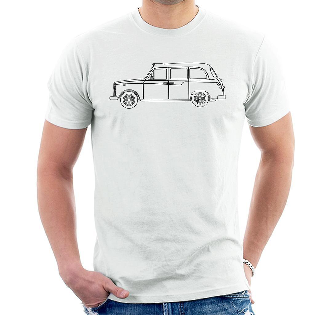 London Taxi Company TX4 Light Outline Men's T-Shirt White Large