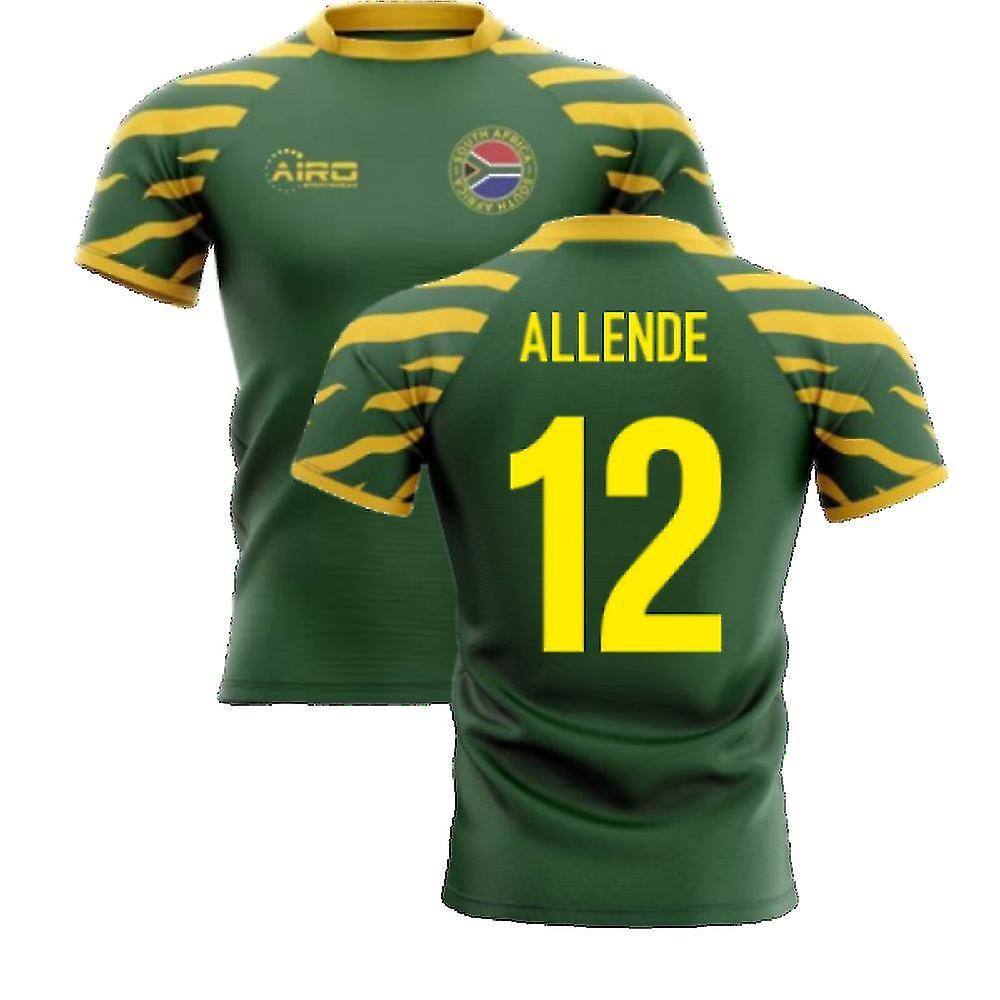 Airo Sportswear 2023-2024 South Africa Springboks Home Concept Rugby Shirt (Allende 12) Green Adult 4XL - 55-57 Inch (148-160cm)