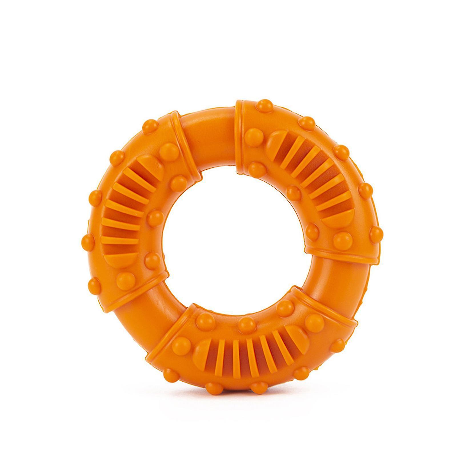 Tianzun Dog Chew Toys For Aggressive Chewers Large Breed, Ring Rubber Dog Chew Toys, Indestructible Dog Toys For Large Dogs Orange