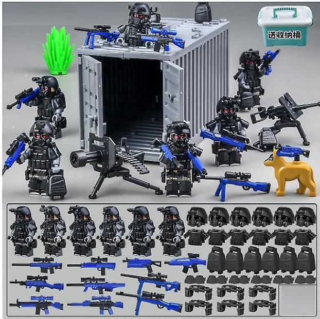 YM Studio New version Military Building Blocks Hummer Carriage Special Police Minions Police Soldiers Boys and Children's Puzzle Assembly Toys