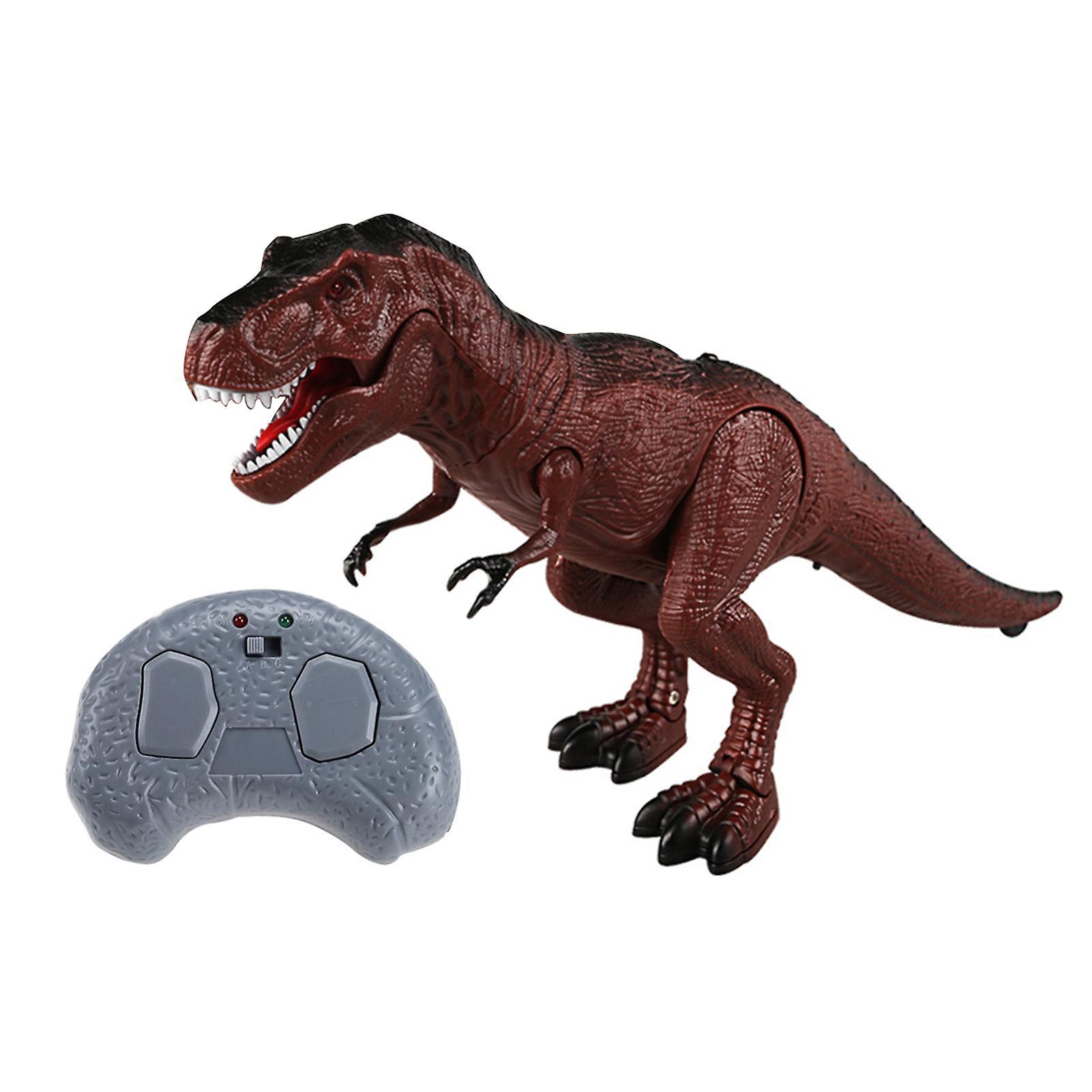 Haloppe RC Dinosaur Toy Vivid Look Tyrannosaurus Rex Triceratop Model Simulated Walking Early Education Smart Toy Infrared Remote Control Dinosaur ...