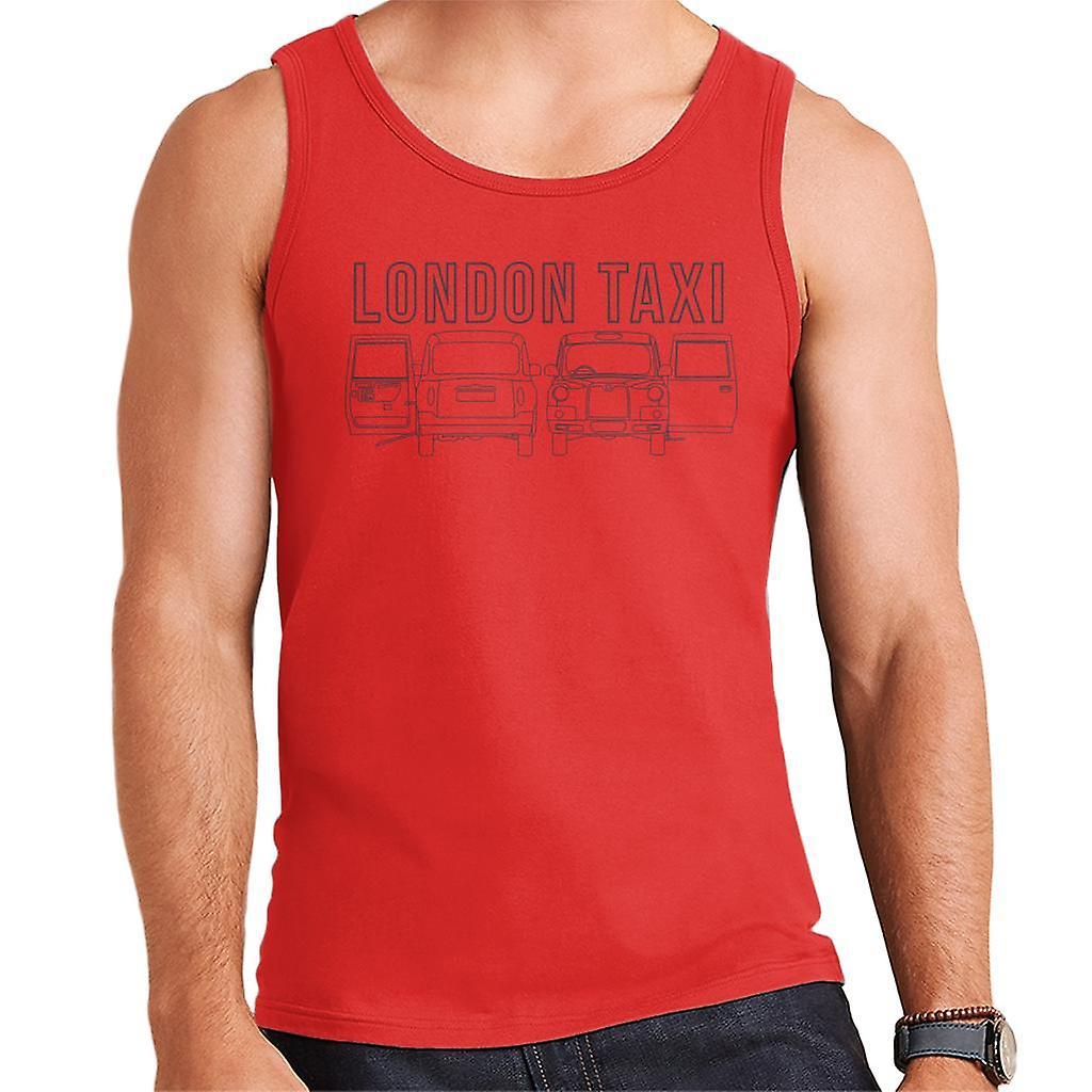 London Taxi Company TX4 Open Door Angles Men's Vest Red Small