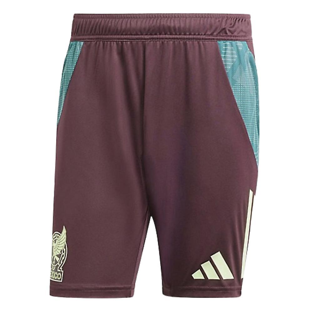 Adidas 2024-2025 Mexico Training Shorts (Dark Burgundy) Medium 34 inch Waist