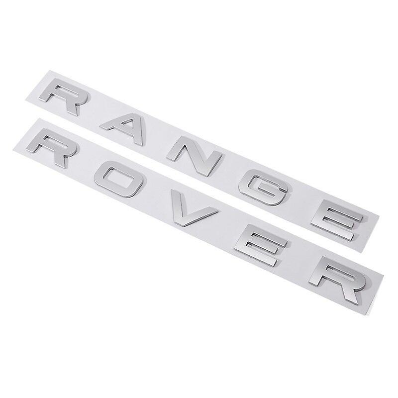 Car Badge Chrome Car Styling Trunk Logo Letters Emblem Badge Sticker Cover For Range Rover Sport Evoque R-Matt Silver