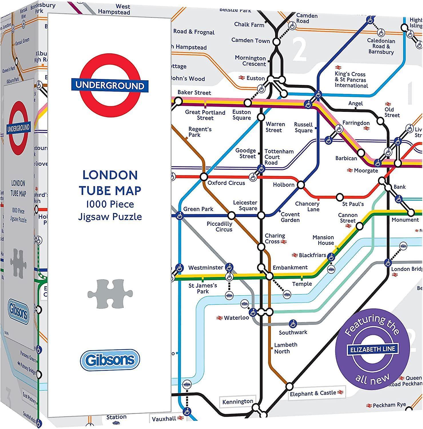 Gibsons Games Gibsons TFL London Tube Map Jigsaw Puzzle (1000 pieces)