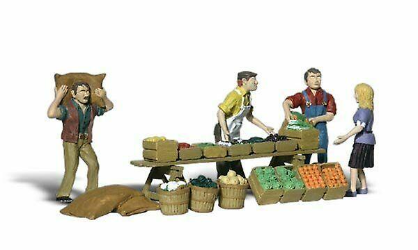 Woodland scenics WA2170 Farmers Market - N scale (14 pieces) N (1/148 - 1/160) Plastic Painted Figures [N] Scale model