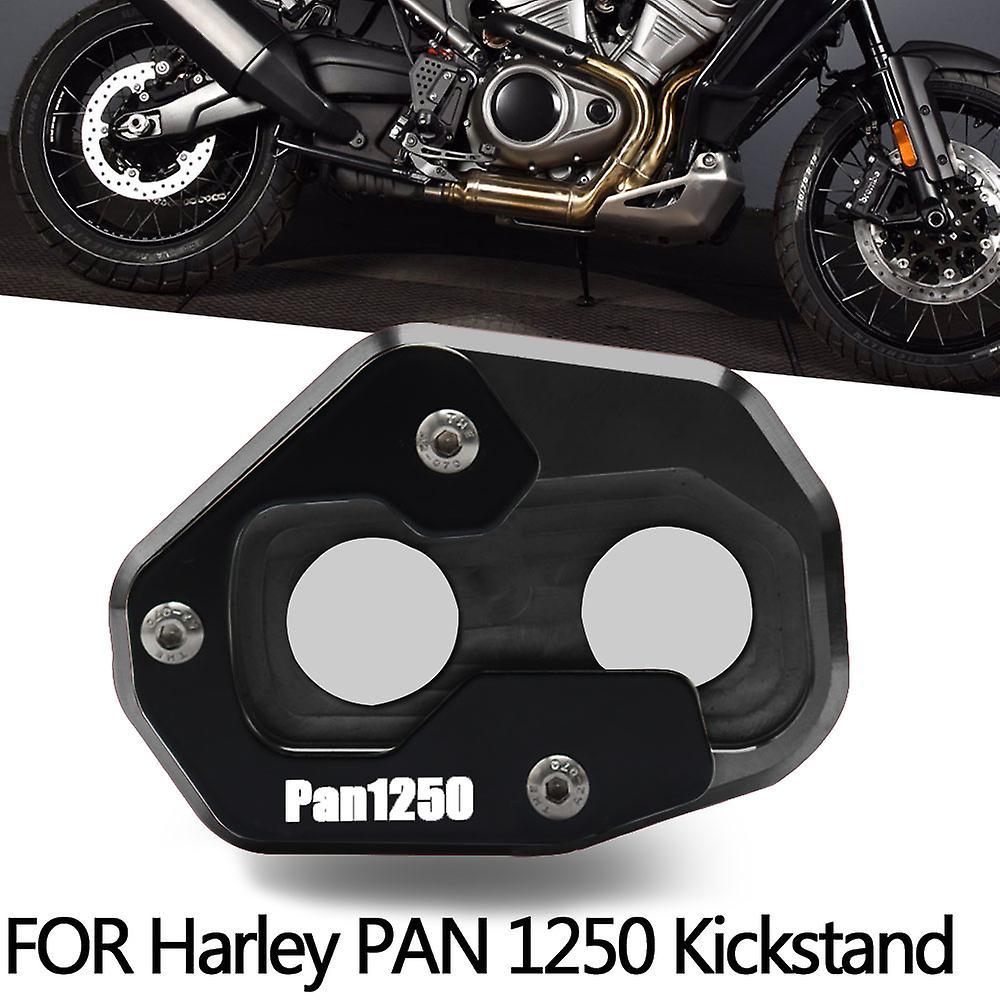 Redkid For Harley Pan America 1250 Motorcycle Accessories Kickstand Extension Plate Foot Side Stand Enlarge Pad 2021 Black